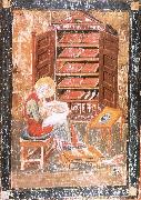 unknow artist The prophet Ezra works Begin the saint documents, from the Codex Amiatinus, Jarrow USA oil painting artist